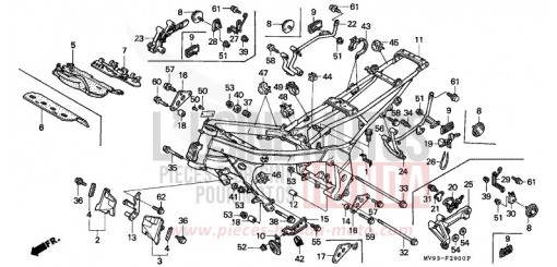 CARROSSERIE DE CHASSIS CBR600FT de 1996